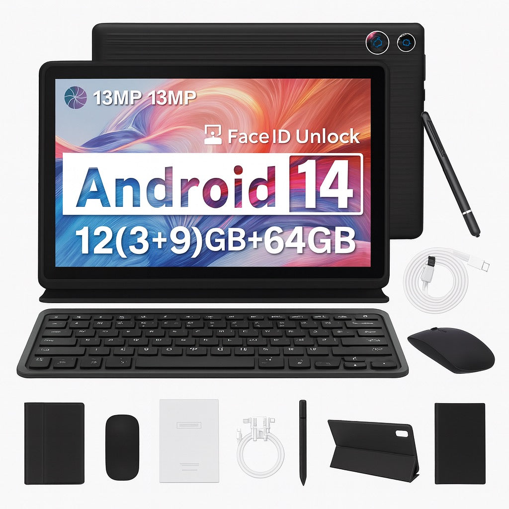 10 Inch Tablet Android 14 A523 Octa Core 12GB RAM 64GB ROM(TF 1TB) 5000m