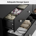 Flamaker 6 Drawer Double Dresser, Wide Wood Chest Of Drawers Storage