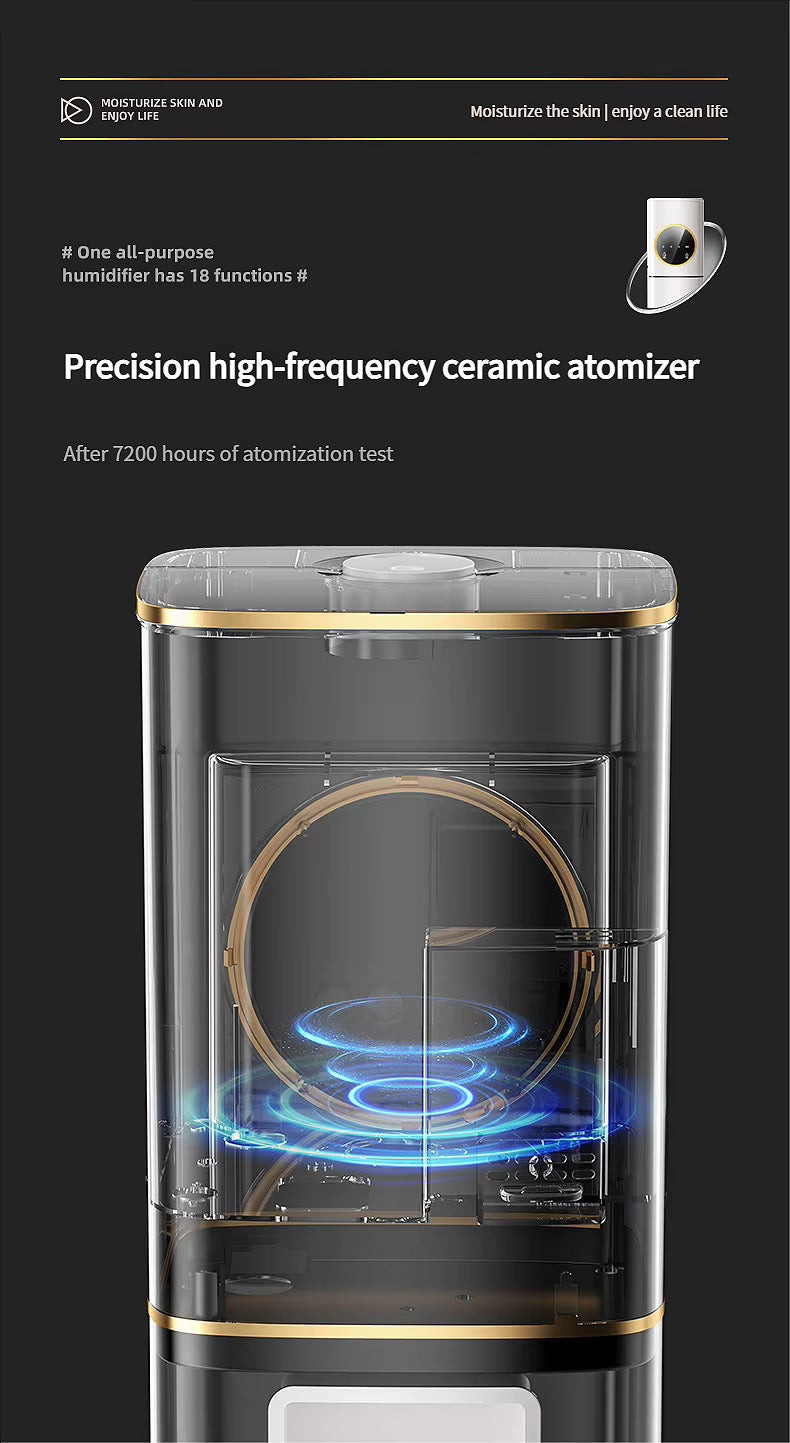 Silent 8L Large Humidifier with LED Display Smart Control Ultra Cool Mist