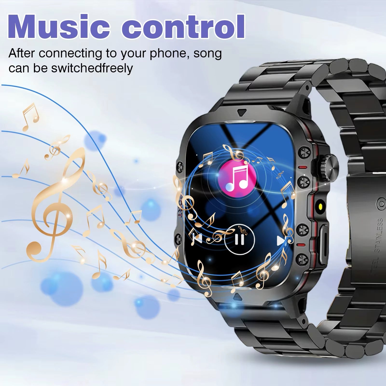 Ultra Durable Smart Watch Bluetooth Call and Message Suitable for iPhone/Android