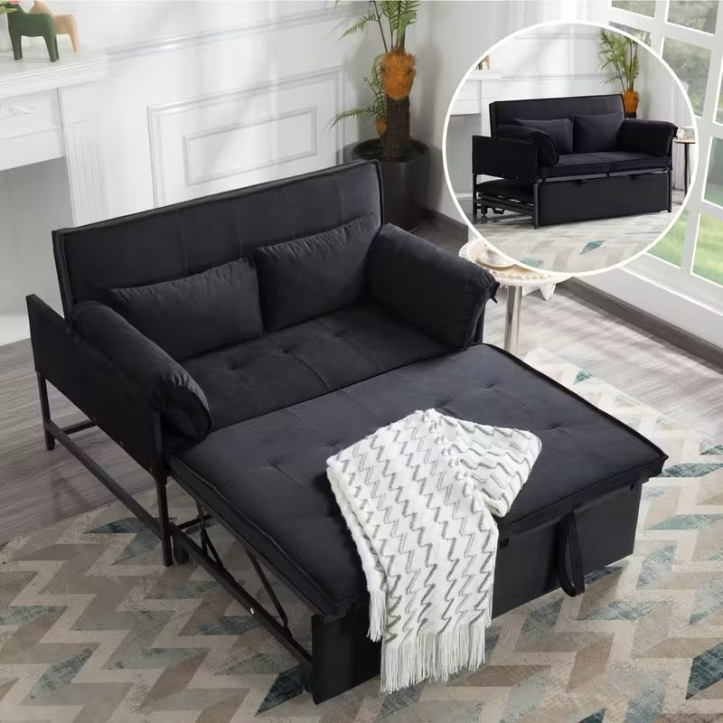 3-in-1 Multifunctional Sofa Bed With Side Storage Bag, Adjustable Backrest