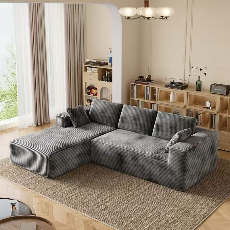 Extra Large L-Shaped Sectional Sofa Modular Plush Cloud Couch with Right Chaise