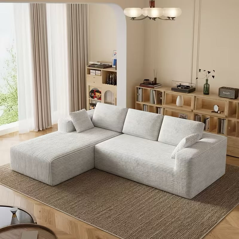 Extra Large L-Shaped Sectional Sofa Modular Plush Cloud Couch with Right Chaise