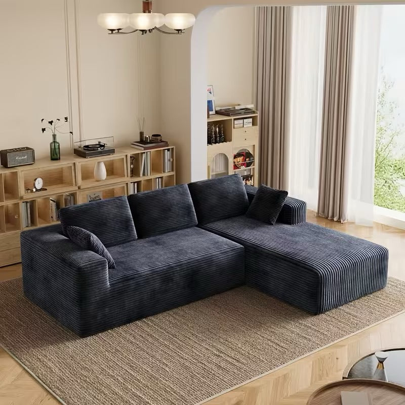 Extra Large L-Shaped Sectional Sofa Modular Plush Cloud Couch with Right Chaise