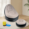 Heavy-Duty Inflatable Recliner Sofa for Adults with a Footstool - a Portable, Foldable Air Couch