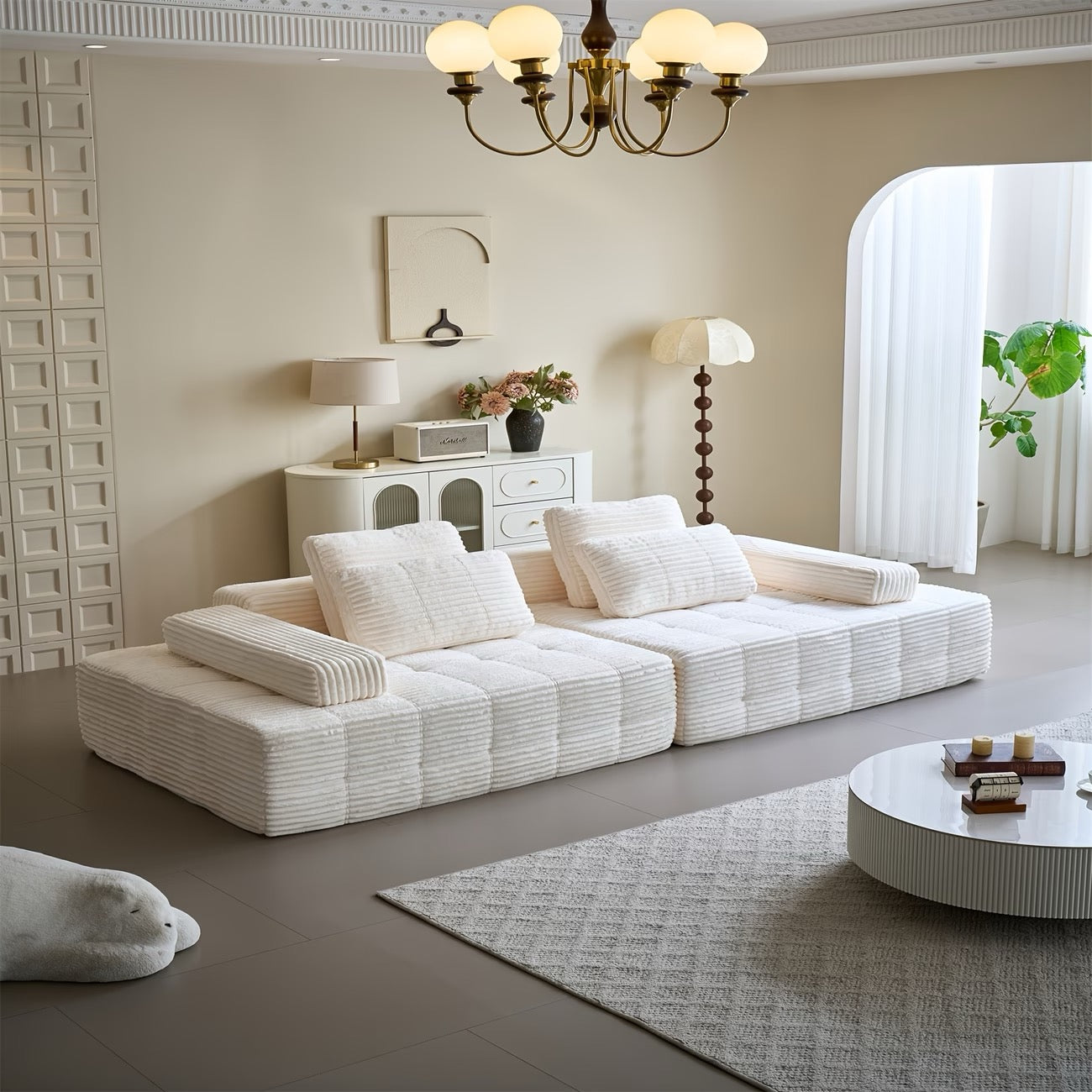 110.24-inch Modular Combination Sofa, U-shaped Living Room Sofa