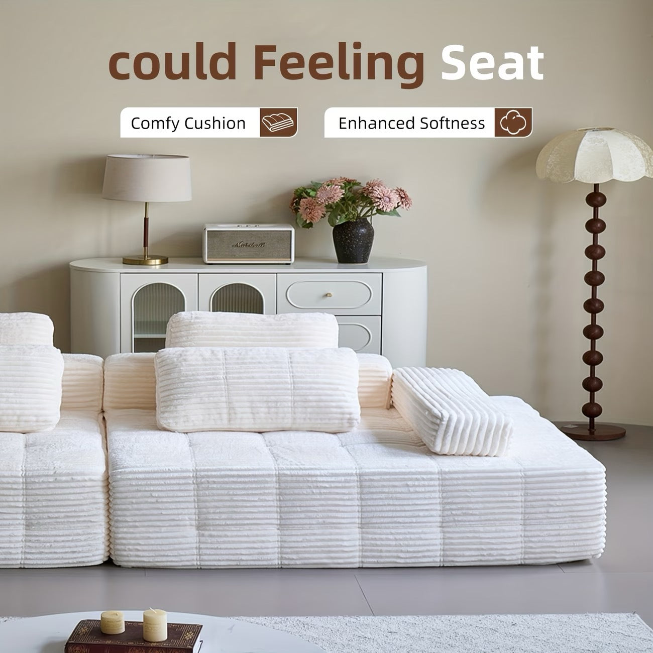 110.24-inch Modular Combination Sofa, U-shaped Living Room Sofa