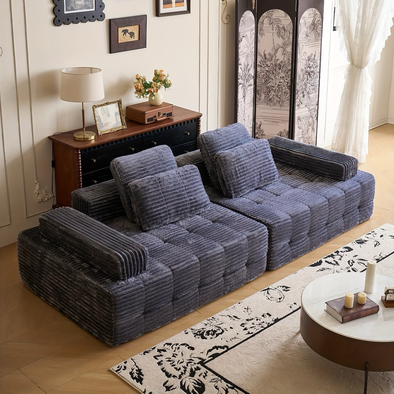 110.24-inch Modular Combination Sofa, U-shaped Living Room Sofa