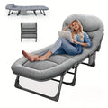 Multi-Position Adjustable Headrest Folding Bed Chair, Outdoor/Indoor Resting & Camping