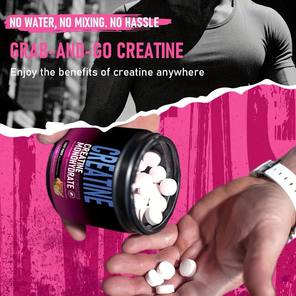 8000Mg of Heavy-Duty Creatine Monohydrate And L-Taurine Muscle Supplement - Includes BCAA, Vitamins B6 And B12, And a Blend of Electrolytes