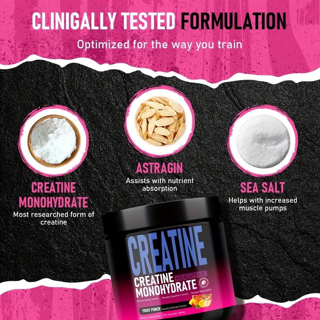 8000Mg of Heavy-Duty Creatine Monohydrate And L-Taurine Muscle Supplement - Includes BCAA, Vitamins B6 And B12, And a Blend of Electrolytes