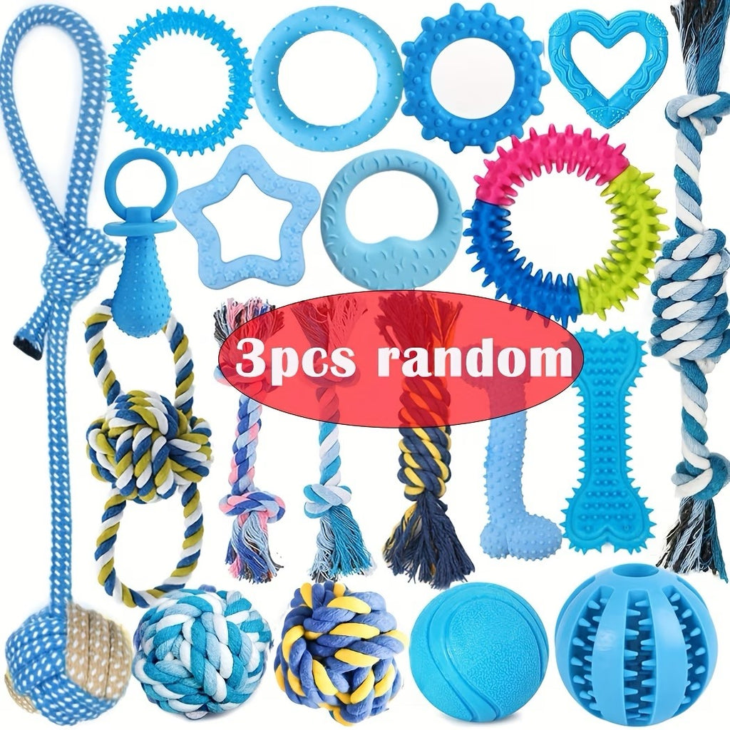 Collection of Assorted Puppy Toys Designed for Teething, Play, And Engagement