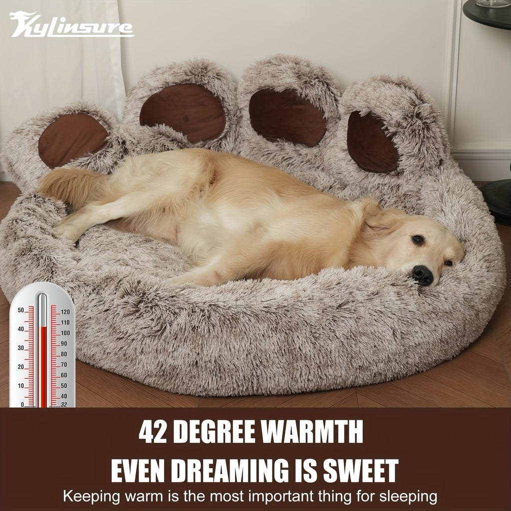 [Plush Pet Mattress] Cute Bear Paw Shaped Dog Bed And Cat Bed