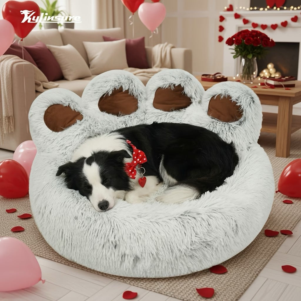 [Plush Pet Mattress] Cute Bear Paw Shaped Dog Bed And Cat Bed