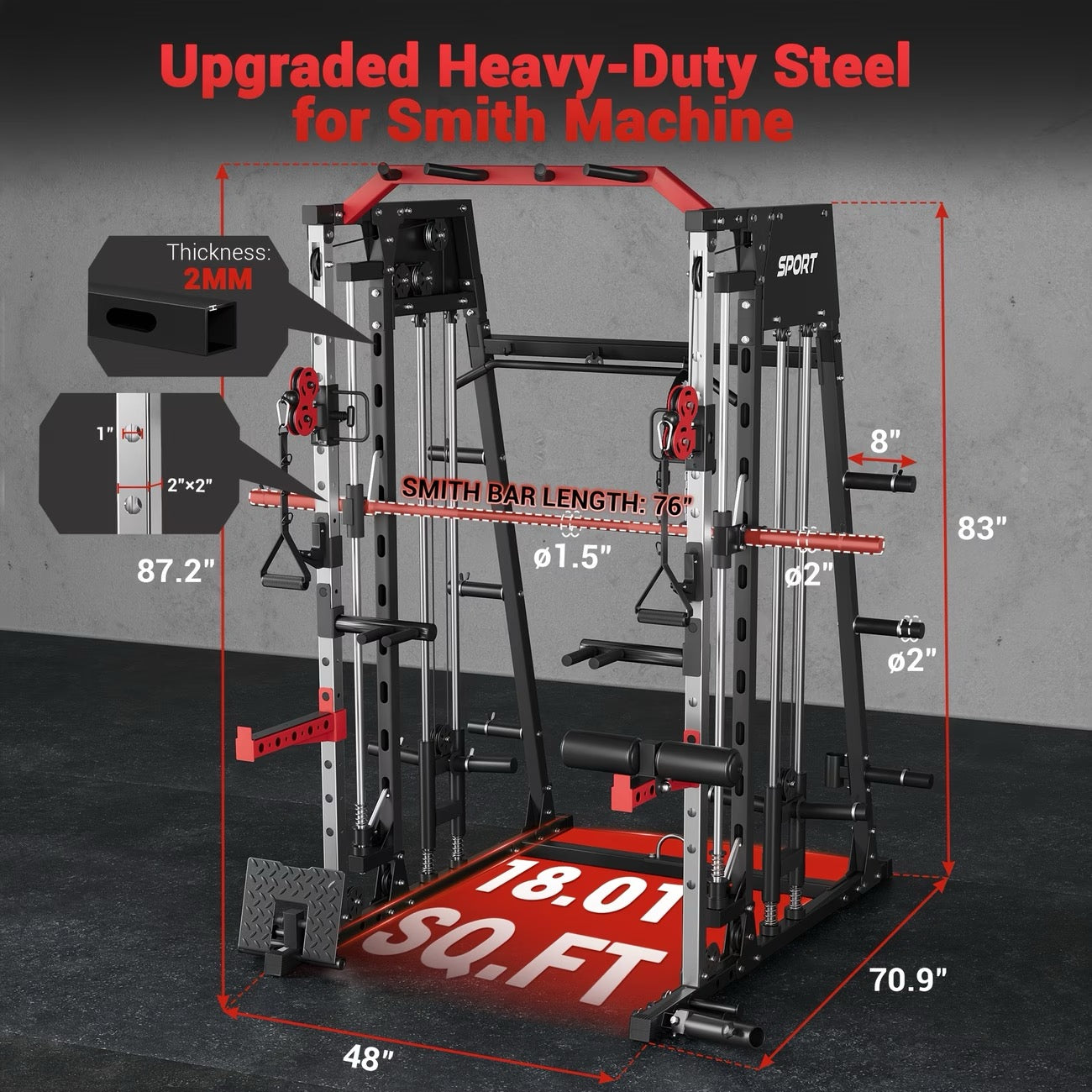 Smith Machine Home Gym All In One
