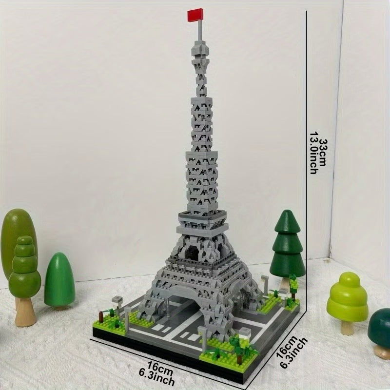 1200pcs 3000pcs World Famous Paris Eiffel Tower, 3D Assembly of Building Blocks