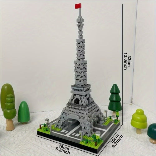 1200pcs 3000pcs World Famous Paris Eiffel Tower, 3D Assembly of Building Blocks