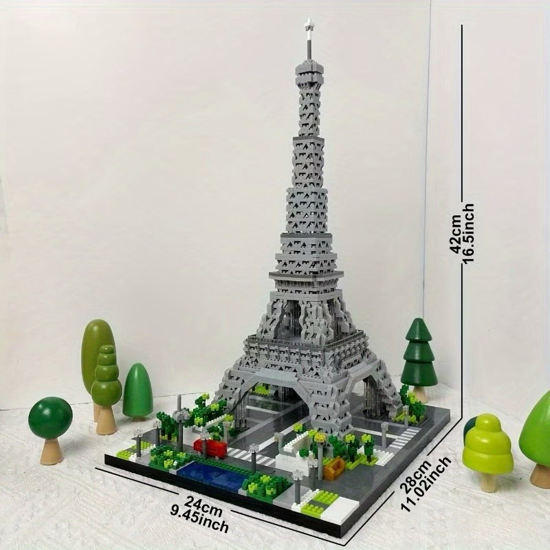1200pcs 3000pcs World Famous Paris Eiffel Tower, 3D Assembly of Building Blocks