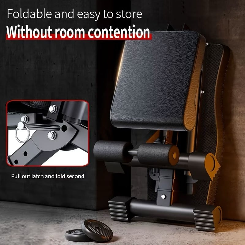 Adjustable Weight Bench with Resistance Bands & Tension Ropes