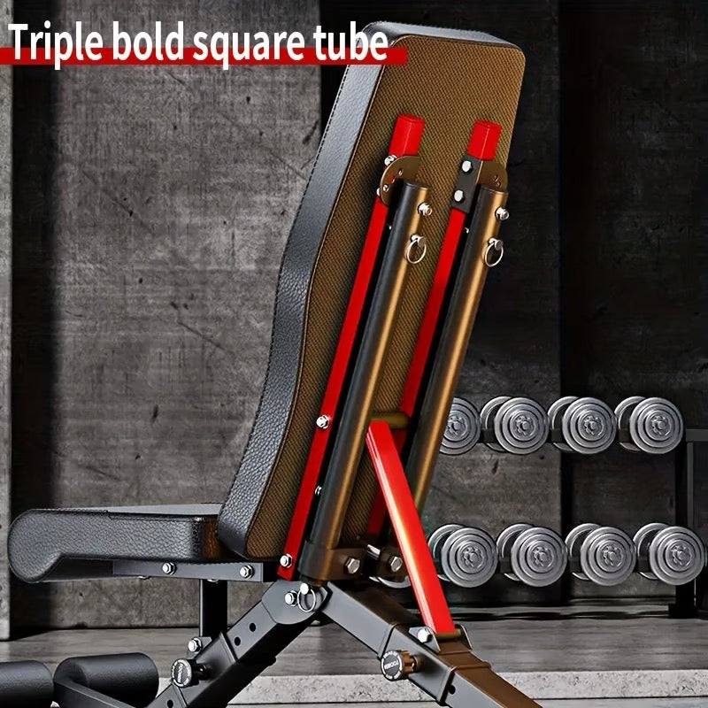 Adjustable Weight Bench with Resistance Bands & Tension Ropes