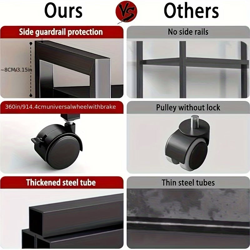 4/3 Tier Movable Storage Rack