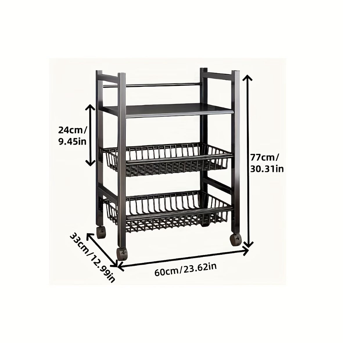 4/3 Tier Movable Storage Rack